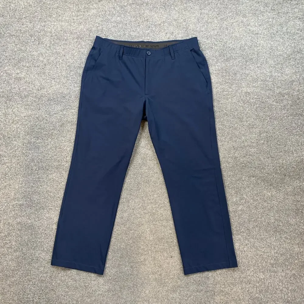 Under Armour Pants Mens 38 Prussian Blue Drive Performance Golf Four Way Stretch